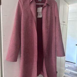 Zara Women's Trench Coat in Pink